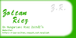 zoltan riez business card